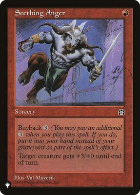Seething Anger card from The List Reprints
