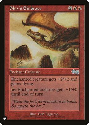 Shiv's Embrace card from The List Reprints