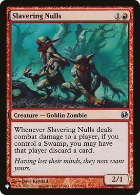 Slavering Nulls card from The List Reprints