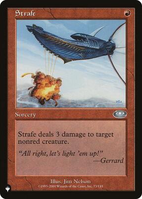 Strafe card from The List Reprints