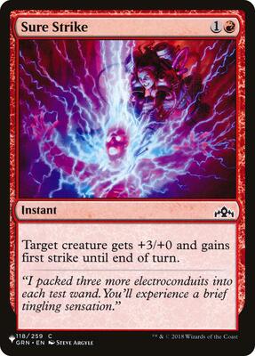 Sure Strike card from The List Reprints