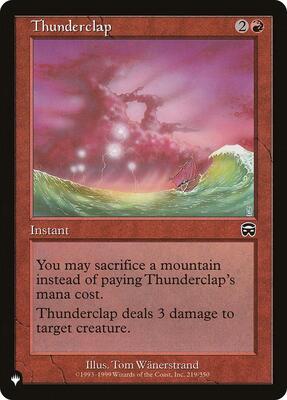 Thunderclap card from The List Reprints