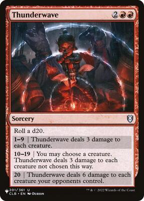 Thunderwave card from The List Reprints