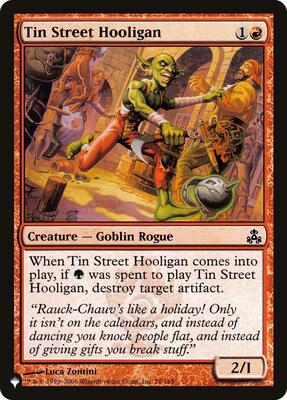 Tin Street Hooligan card from The List Reprints