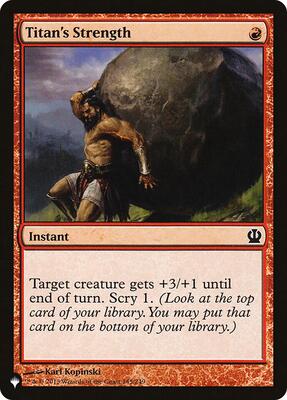 Titan's Strength card from The List Reprints