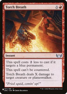 Torch Breath card from The List Reprints