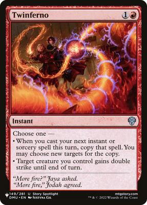 Twinferno card from The List Reprints