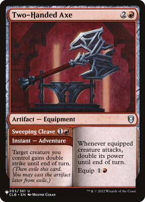 Two-Handed Axe card from The List Reprints