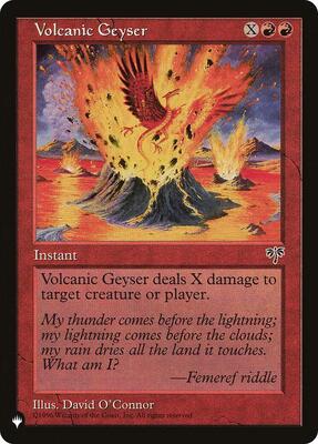 Volcanic Geyser card from The List Reprints