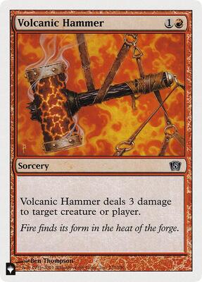 Volcanic Hammer card from The List Reprints