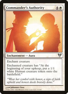Commander's Authority card from Avacyn Restored