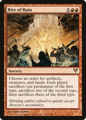 Rite of Ruin card from Avacyn Restored
