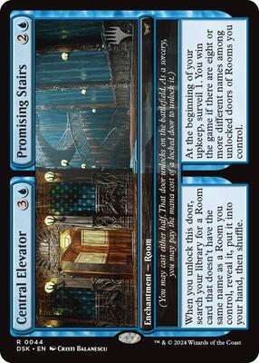 Central Elevator // Promising Stairs card from Promo Pack: Duskmourn: House of Horror