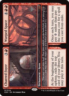 Charred Foyer // Warped Space card from Promo Pack: Duskmourn: House of Horror