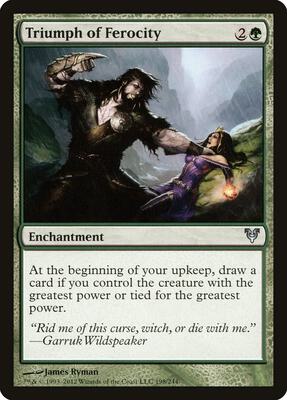 Triumph of Ferocity card from Avacyn Restored