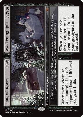 Funeral Room // Awakening Hall card from Promo Pack: Duskmourn: House of Horror