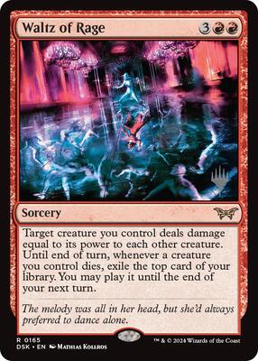 Waltz of Rage card from Promo Pack: Duskmourn: House of Horror