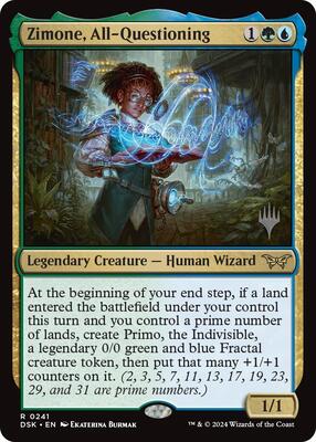 Zimone, All-Questioning card from Promo Pack: Duskmourn: House of Horror