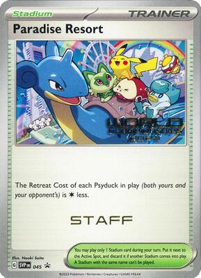 Paradise Resort - 045 (World Championships 2023) [Staff] card from SV: Scarlet & Violet Promo Cards
