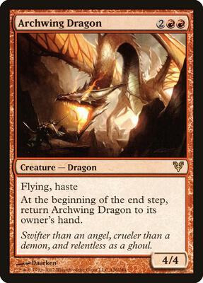 Archwing Dragon card from Avacyn Restored