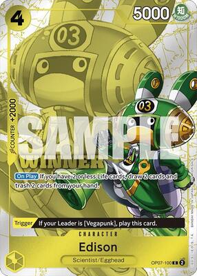 Edison (Winner Pack 2024 Oct.-Dec.) card from One Piece Promotion Cards