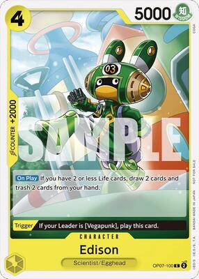 Edison (Tournament Pack 2024 Oct.-Dec.) card from One Piece Promotion Cards