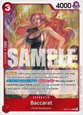 Baccarat (Judge Pack Vol. 4) card from One Piece Promotion Cards