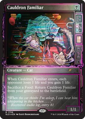 Cauldron Familiar (Rainbow Foil) card from Secret Lair Drop Series