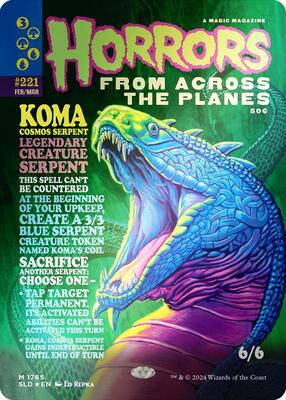 Koma, Cosmos Serpent (Rainbow Foil) card from Secret Lair Drop Series