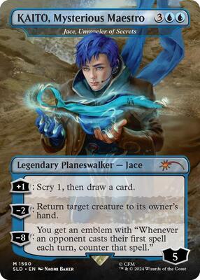 KAITO, Mysterious Maestro - Jace, Unraveler of Secrets card from Secret Lair Drop Series