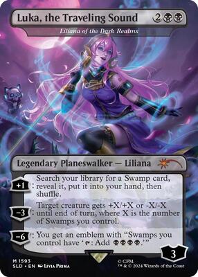 Luka, the Traveling Sound - Liliana of the Dark Realms card from Secret Lair Drop Series