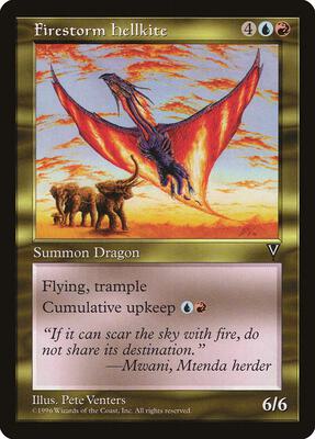 Firestorm Hellkite card from Visions