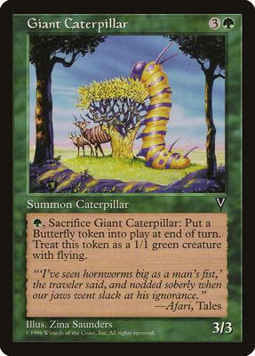Giant Caterpillar card from Visions