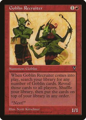 Goblin Recruiter card from Visions