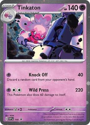 Tinkaton - 140 (Cosmo Holo) card from SV: Scarlet & Violet Promo Cards