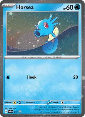 Horsea - 137 (Cosmo Holo) card from SV: Scarlet & Violet Promo Cards