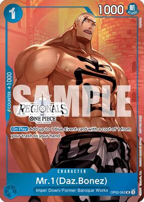 Mr.1 (Daz.Bonez) (Online Regional 2024 Vol. 3) card from One Piece Promotion Cards