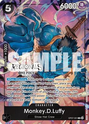 Monkey.D.Luffy (091) (Offline Regional 2024 Vol. 3) card from One Piece Promotion Cards