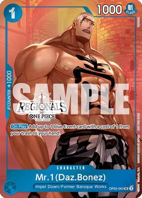 Mr.1 (Daz.Bonez) (Offline Regional 2024 Vol. 3) card from One Piece Promotion Cards