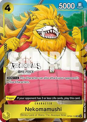 Nekomamushi (Offline Regional 2024 Vol. 3) card from One Piece Promotion Cards