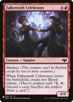 Falkenrath Celebrants card from The List Reprints
