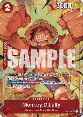 Monkey.D.Luffy (OP01-024) (Alternate Art) card from Premium Booster -The Best-