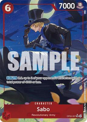 Sabo (OP05-007) (Alternate Art) card from Premium Booster -The Best-