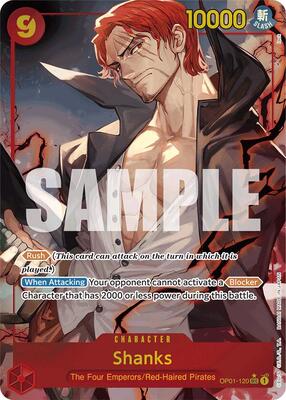 Shanks (OP01-120) (Alternate Art) card from Premium Booster -The Best-