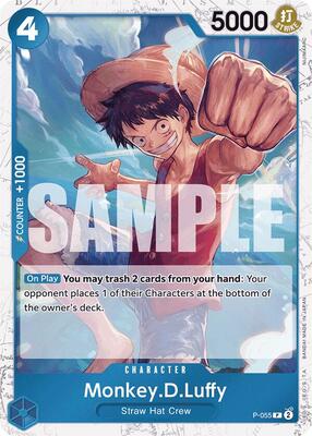 Monkey.D.Luffy (P-055) (Jolly Roger Foil) card from Premium Booster -The Best-