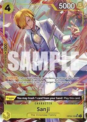 Sanji (OP04-104) (Alternate Art) card from Premium Booster -The Best-