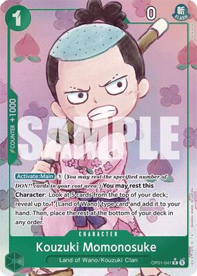 Kouzuki Momonosuke (Alternate Art) card from Premium Booster -The Best-