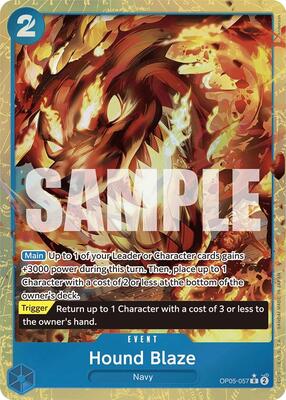 Hound Blaze (Alternate Art) card from Premium Booster -The Best-