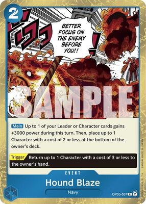 Hound Blaze (Jolly Roger Foil) card from Premium Booster -The Best-