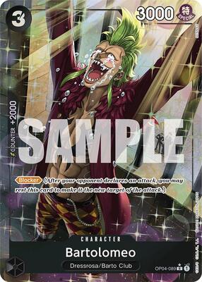 Bartolomeo (OP04-089) (Alternate Art) card from Premium Booster -The Best-